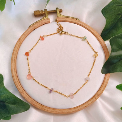 Cavigliera oro - Cristalli - PauperGems Jewels