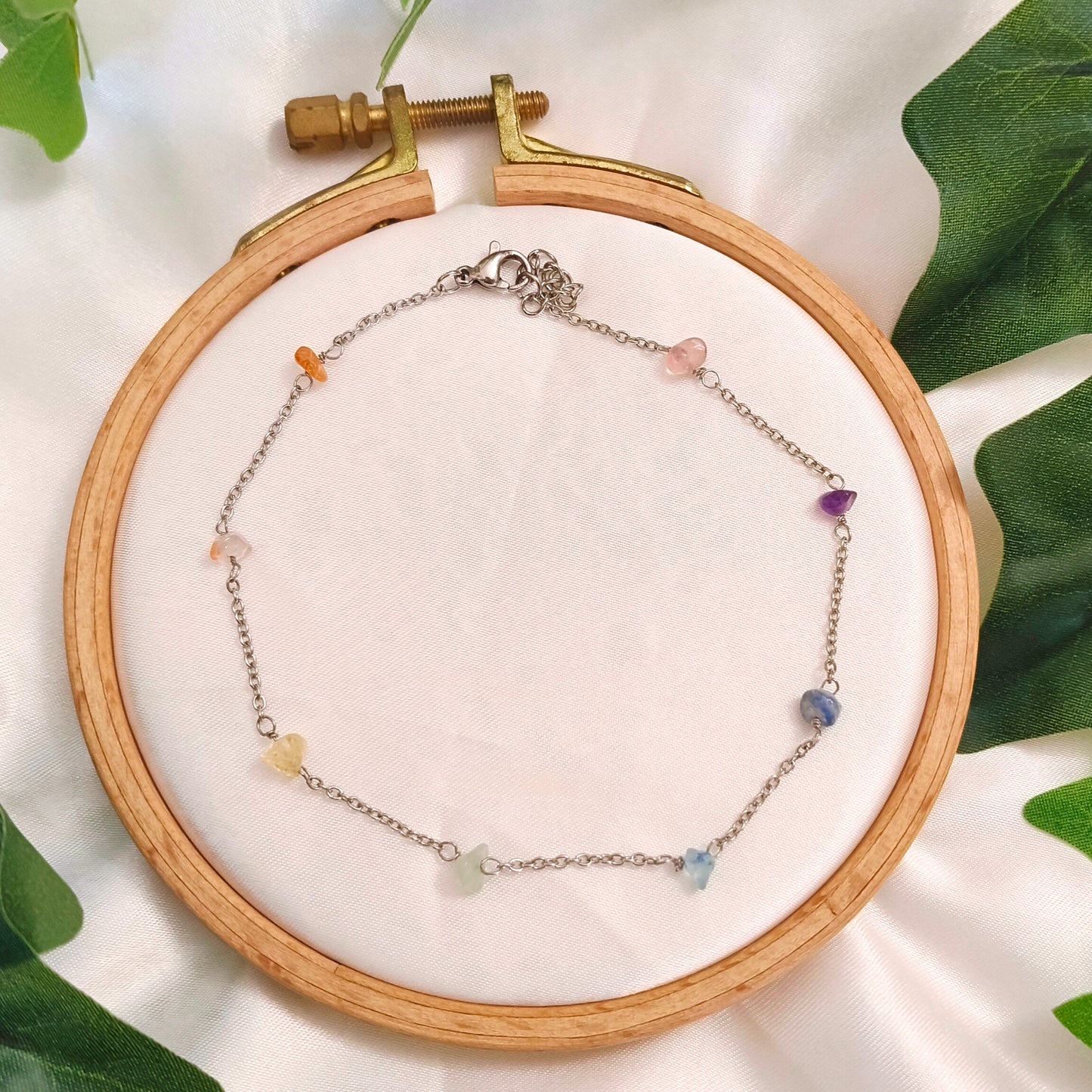 Cavigliera argento - Cristalli - PauperGems Jewels