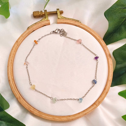 Cavigliera argento - Cristalli - PauperGems Jewels