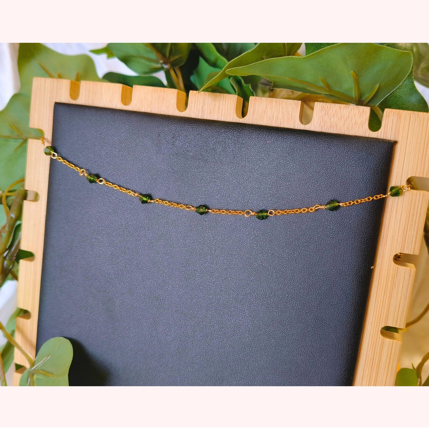 Cavigliera oro - Gemme verdi - PauperGems Jewels